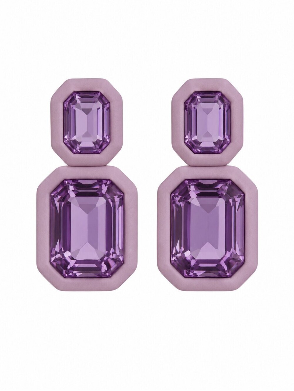 CATO Lavendar Gem Drop Earrings